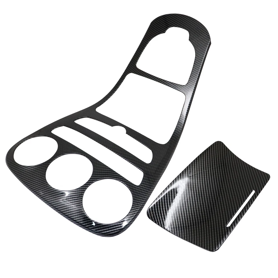 Marco de cambio de marchas central de textura de fibra de carbono moldura para Mercedes Benz W205 Foto 3 de 4