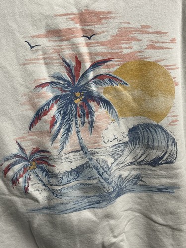 Wrangler X Billabong Crewneck Sweatshirts White Beach Palm Trees Women’s XL - Picture 7 of 7