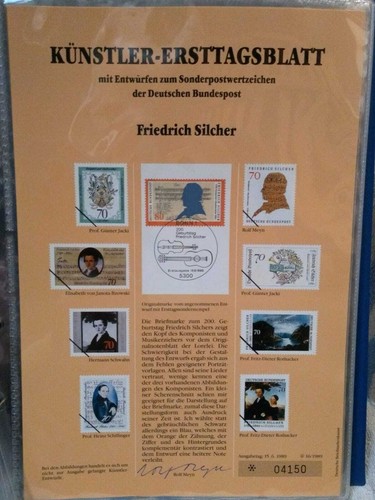 KÜNSTLER-ERSTTAGSBLÄTTER von 1988 und 1989 im Album mit Schuber "BITTE LESEN" - Bild 10 von 12