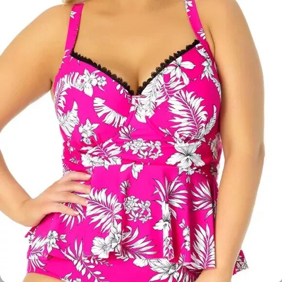 WAVE PEPLUM SWIMWEAR