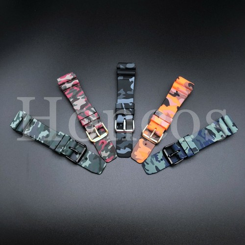 22 MM Silicone Rubber Watch Band Strap Fits for Seiko Diver Camouflage Black - Afbeelding 1 van 61