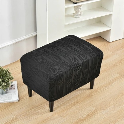 Jacquard Wing Chair Covers Elastic Slipcovers Sofa Seat Cover with Ottoman Cover - Picture 31 of 34