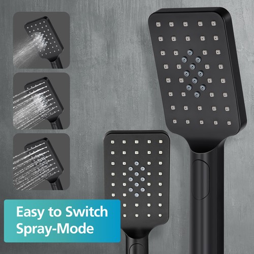 ACA Bath Square Round Massage Hand Held Shower Spray Head / Hose Multi Function - Picture 60 of 97