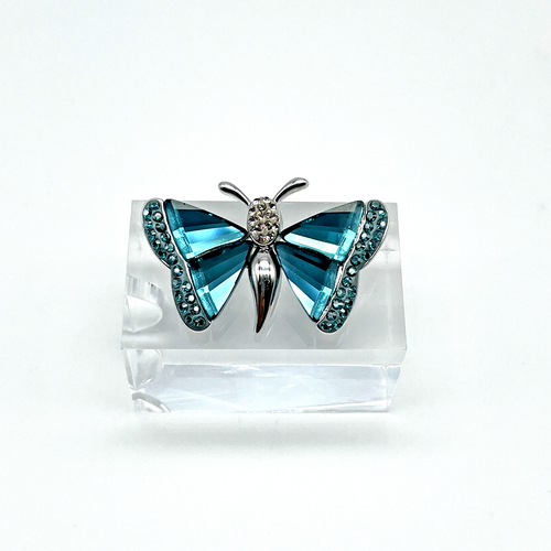 Swarovski Butterfly Brooch Alua Paradise Bugs Collection Indicolite Blue 928355 - Picture 4 of 11