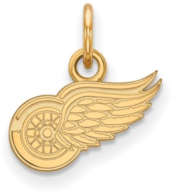 10K Gelbgold NHL Detroit Red Wings X-Small Anhänger von LogoArt