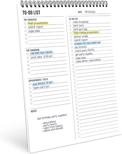 To Do List Notepad 8.5X11" - Has Multiple Functional Sections - Large Size, 52 S - Picture 9 of 12
