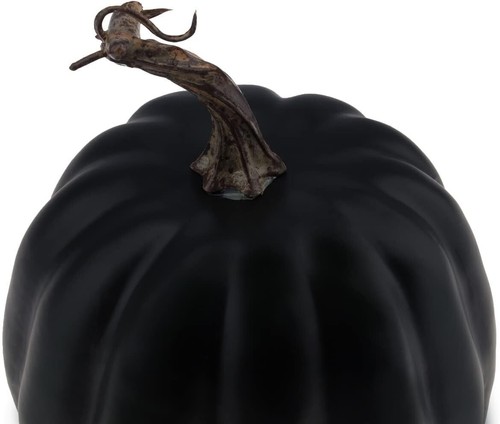 Gresorth Fake Black Pumpkins Artificial Foam Pumpkin for Fall Halloween Thanksgi - Picture 3 of 4