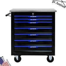 7 Drawers Rolling Tool Box Cart Tool Storage Cabinet Steel Lockable Tool Chest