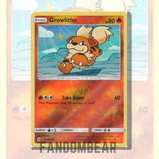 Growlithe REVERSE HOLO card 21/149 Sun & Moon Base Set 2017 Puppy Pokemon TCG