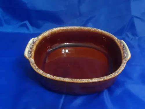 Vintage HULL Brown Drip Pottery 9" SQUARE BAKE & SERVE