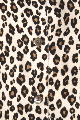 Elisabeth By Liz Claiborne Size 16 Leopard Print Button Up Tunic, Soft Velour - Picture 6 of 10