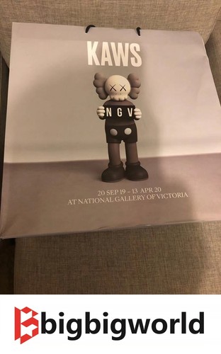 KAWS GONE NGV Limited Edition Companion BFF Vinyl Figures PINK GREY BrandNew - Picture 2 of 3