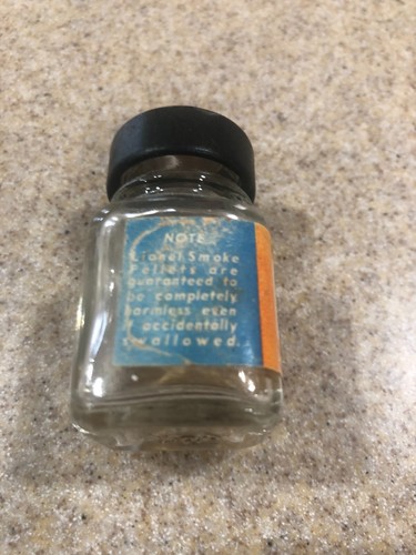 Lionel Trains SP Smoke Pellets Empty Glass Bottle Vintage - Picture 3 of 4