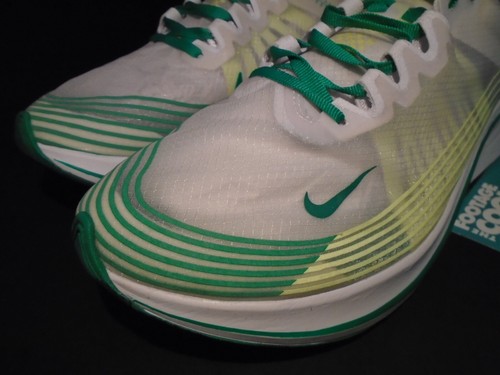 NIKE ZOOM FLY SP HONG KONG OFF WHITE SUMMIT WHITE LUCID GREEN RACER AJ9282-101 9 - Picture 5 of 11