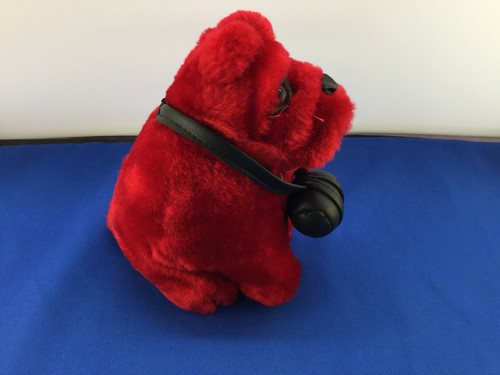 Shalom Toy Co Red Dog With Barrel Around The Neck Plush 6 Inches Tall - Picture 2 of 8