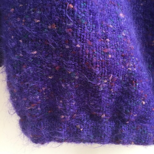 Vintage Handwoven By Sue Naidu Purple Mohair Blend Cardigan Sz 20 Grannycore 80s - Picture 16 of 23