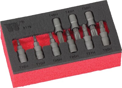 Welzh Werkzeug manipulationssicher Torx T/Star Plus Bit Steckschlüsselsatz 10-50 S2 STAHL