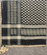 Solid Scarf Palestine Style Heavy Scarf Cotton Polyester Blend