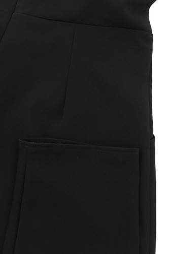 Makadamia Damen Overall 38 Schwarz V-Ausschnitt Taschen Logo Angepasst Ärmellos - Bild 5 von 9
