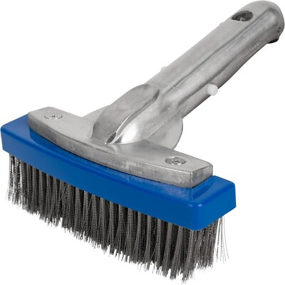 #ad #ad Heavy Duty 5In Pool Brush with Stainless Steel Bristle Wire and Aluminium Handle