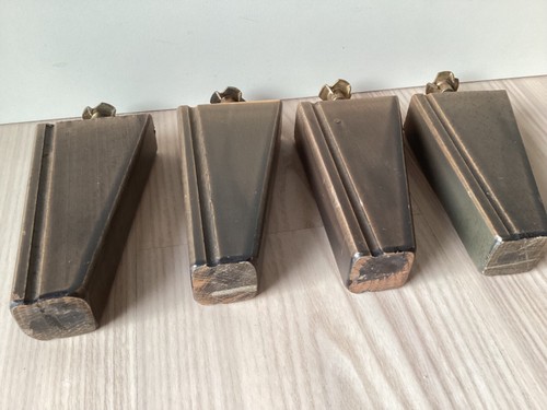 Original 50s 60s Möbelfüße aus Buche Kommode Phonoschrank nicht für Nierentisch - Bild 2 von 6
