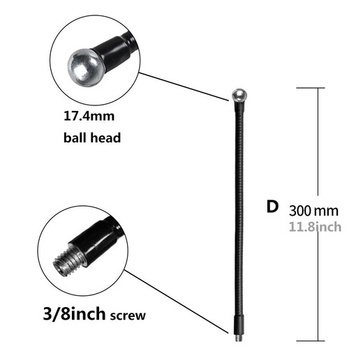 Flexible Metal Tube Monopod Gooseneck Mount Holder for Tripod Phone Mini Camera - Picture 12 of 24