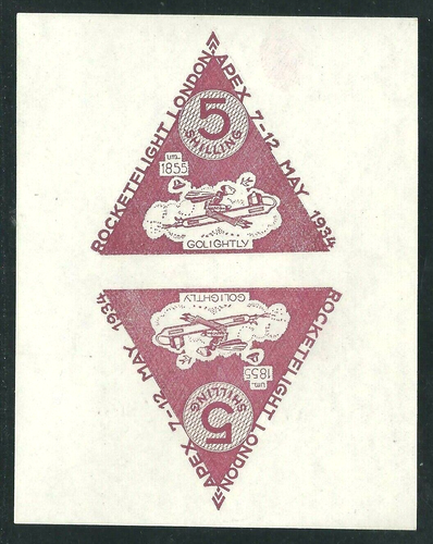 1934 GROSSBRITANNIEN Raketenpostbogen 2 - EZ1B2a - Gerhard Zucker - Bild 1 von 2