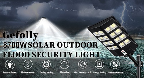 9999999999900LM Commercial Solar Street Lights Outdoor Dusk to Dawn Super Bright - Picture 18 of 21