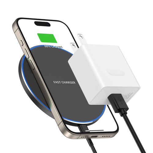 For iPhone AirPods Samsung Fast Wireless Charger 15W Max Wireless Charging Pad - Bild 2 von 13
