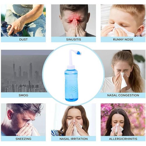 Neti Pot Nasenwaschflasche Sinus Spülen Allergien Relief Yoga Bewässerung2024 - Bild 5 von 11