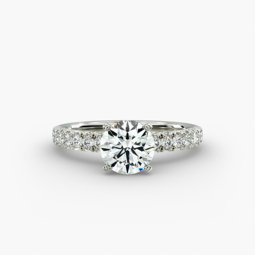 IGI Certificted 2.45CT Lab Grown Diamond Engagement Ring in 14k White Gold