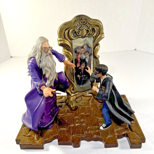 Harry Potter & Dumbledore 8" Erised Mirror Movie Scene 1st year at Hogwarts EUC
