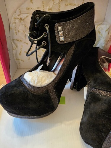 Maskottchen 6" Stiletto Absätze schwarze Knöchelriemen 8 | Damenschuhe Größe (Donna-05) - Bild 4 von 8