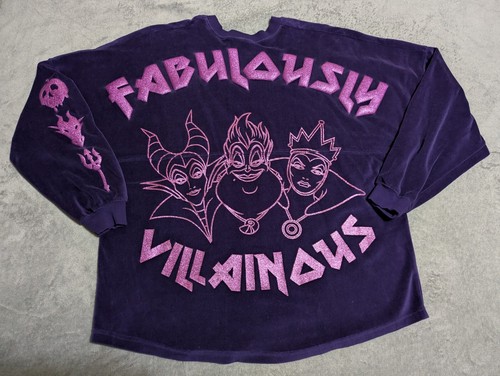BARELY USED - Disneyland Paris Velour "Fabulously Villainous" Spirit Jersey XL - Picture 1 of 22
