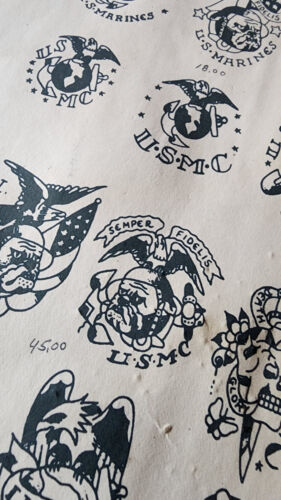 Hojas flash de preproducción flash de tatuaje Milton Zeis vintage década de 1960 promoción tatuaje - Imagen 18 de 20