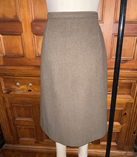 VINTAGE NORMA DI LEGGE WOOL &CASHMERE FULLY LINED TWEED SKIRT WRAP AROUND 35W XL - Picture 5 of 9