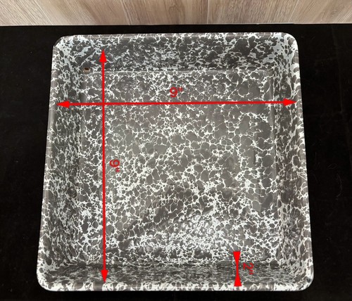 Crow Canyon Home Grau Emaillegeschirr Metall Kuchen Laib Backformen - Bild 2 von 7