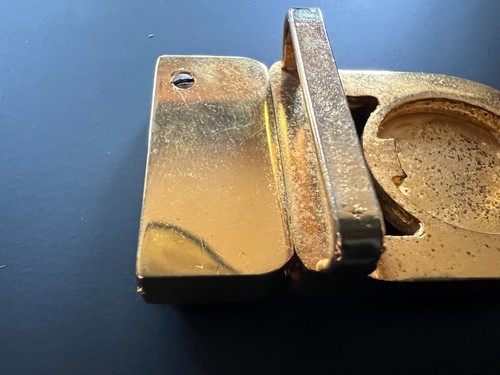 Vintage BMW Belt Buckle Brass Blue White Small Emblem Germany **READ** - Picture 7 of 9
