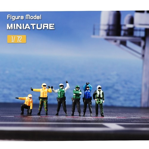 Resin 1/72 Scale Paint Aircraft Carrier Scene US Ground Crew Doll set Model Toys - Picture 9 of 24