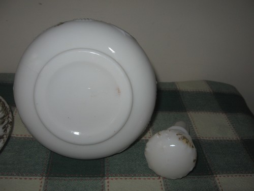 Antigua jarra victoriana de vidrio de leche y bandeja para servir de 3 piezas 11,5 x 8,5 marcada 30 - Imagen 10 de 12