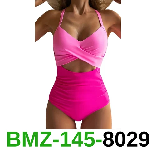 Eomenie Women's One Piece Swimsuits Tummy Control Cutout High Waisted Bathing, M