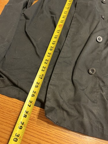 BLACK Long Sleeve Vented CHEF WORKS COAT SPECIAL for Chefs & Cooks size Medium - Picture 5 of 7
