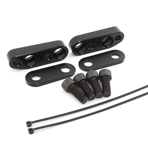 Adaptador elevador de manillar ajustable negro para Honda Goldwing 1800 GL1800 01-2017 - Imagen 4 de 10