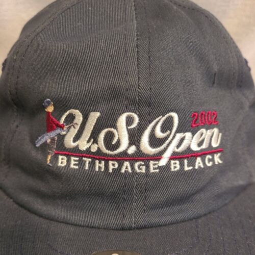 Vintage 2002 US Open Bethpage schwarz New Era Herren passend marineblau Mütze/Kappe Gr. 7 3/8 Neu aus altem Lagerbestand - Bild 2 von 8