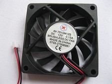 8 pcs Brushless DC Cooling Fan 11Blade 12V 7015S 70x70x15mm 2wire Sleeve Bearing