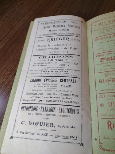 Palais De Glace Opera Program Nice France 1909 French Rare Advertising - Picture 12 of 14