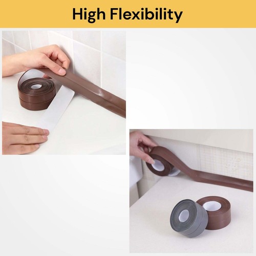 Self Adhesive Waterproof Sealant Caulk Strip Sealing Tape Kitchen Toilet Bathtub - Picture 4 of 13