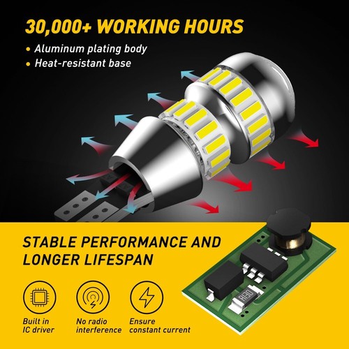 AUXITO LED Backup Reverse Light 921 Bulbs 912 Super T15 42SMD Bright Error Free - Picture 4 of 9