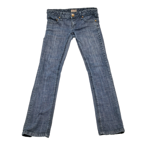 Free People Womens Size 28 Jeans Straight Leg Low Rise Blue Medium Wash Denim