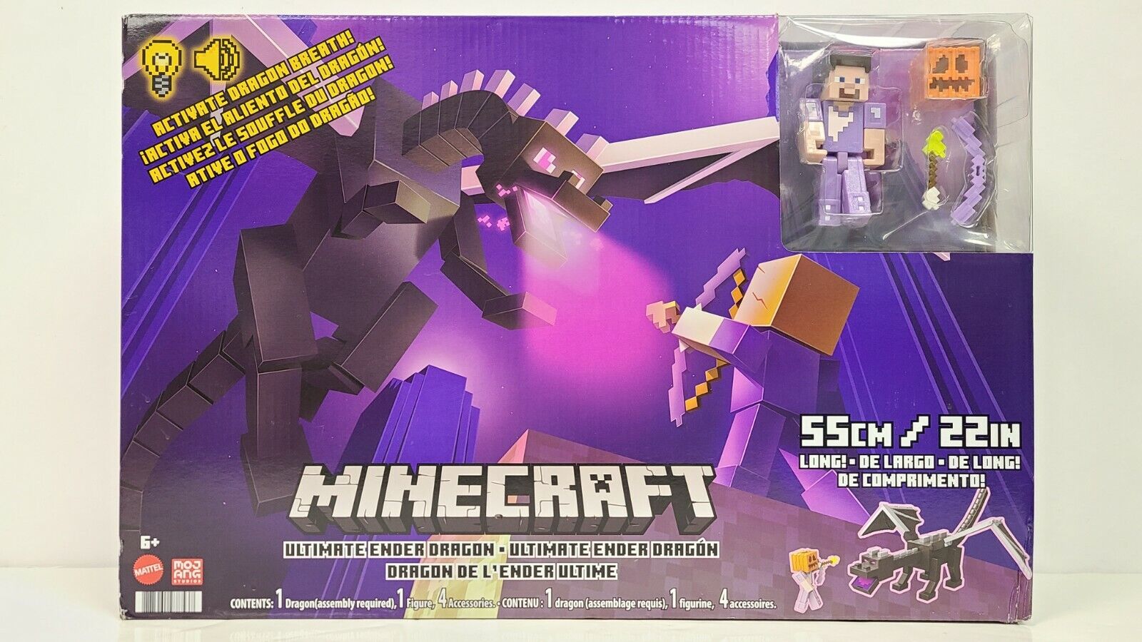  Mattel Minecraft Ultimate Ender Dragon Figure, 20-in